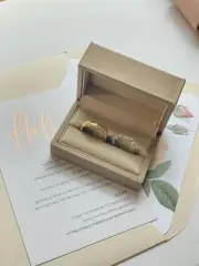 Wedding Ring Box Double Engagement Proposal Box Gift Ring Bearer