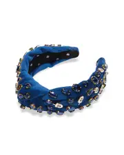 Lele Sadoughi Crystal Dreidel Knotted Headband