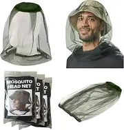 4 Pack Mosquito Head Net Premium Breathable Insect Shield Face Mesh, Perfect for Outdoor Activities Like Fishing, Camping, Hiking