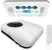 Tractor Air Conditioning, 12V/24V RV Rooftop Air Conditioner, Camper Air Conditioner with Scroll Compressor, Low Noise, for RV, Trucks, Camper, Vans, Boat Trailers