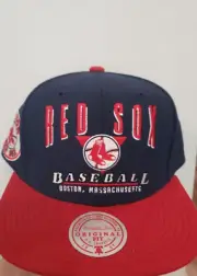 Boston Red Sox Hat Cap Rise & Shine Snapback Snap Back Mitchell Ness