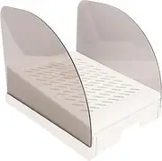 Litter Box Ramp, Adjustable Height Elevated Litter Box Step Stool Cat Litter Ramp Cat Pedal Step Stool with Drawer Baffles for Small & Elderly Cats (White)