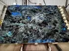 Labradorite Coffee Table Top, Slab Stone Top Gemstone Side End Table Top