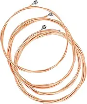 VICASKY Set of 4 Universal Bass Strings Wood Bass Strings for Instruments Easy to Use