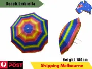 Adjustable 180cm Beach Umbrella Large 150cm Wide Sunshade for Outdoor Shade