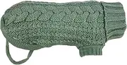 Huskimo French Knit Dog Jumper, Eucalyptus, 22cm