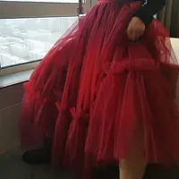 在飛比找蝦皮商城精選優惠-熱賣！F&X 網紗裙赫本風三層網紗裙女2020新款高級黑色顯