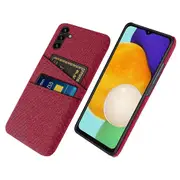 For Samsung Galaxy A14 5G Cloth Texture Protective Phone Case Dual Card Slots Hard PC Cover