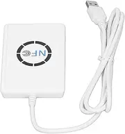 NFC RFID Reader Writer, RFID Reader ACR122U USB Compatible with ISO 14443A / B, Includes Liberty Software, White