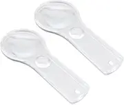 10PCS Handheld Transparent Magnifying Glass Set with Double Light Lightweight Ergonomic Design for Easy Reading and Craft Work for Prolonged Use Distortion Lenses