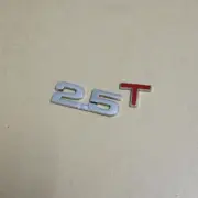 1PC 2.5T Chrome Red Metal Decal Emblem Sticker Badge 3D Turbo Engine Car old 4x4 (for: Audi)