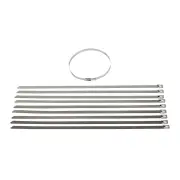 10 Pcs Redback Stainless Steel Cable Ties - Zip Strap Locking Wrap 350mm x 8mm