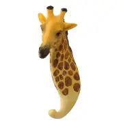 Resin Giraffe Art Decorations Wall Hanger Hook Wall Hook Metal Clothes Rack C...