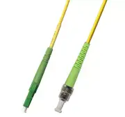 250M (820ft) OS2 LC/APC to ST/APC Fiber Optic Cable Simplex Singlemode 9/125