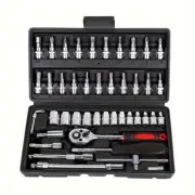 46-Piece Professional Socket Wrench Set – Multi-Function Tool Kit with Case for