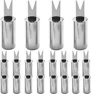 20PCS Corn On Cob Holders Corn on The Cob Skewers Stainless Steel Corn Cob Holders, Reusable Small Sweetcorn Holders for Food Fruit BBQ Camping Picnics Parties