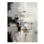 Gray Abstract Wall Art Canvas Print