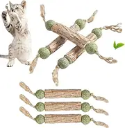Catnip Toy - Cat Nip Toys,6X Interactive Scratcher Teaser Sticks for Indoor Play Hunting Chewing Entertainment