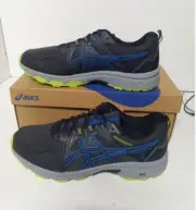 ASICS Gel-Venture 8 Black Directoire Blue Trail Running Shoes Mens Size 10.5