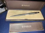 Vintage Parker Floating Ball Fine Point Pen & Box W/Instructions
