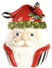 MACKENZIE CHILDS NIGHT CAP SANTA COOKIE JAR Discontinued NIB 12”