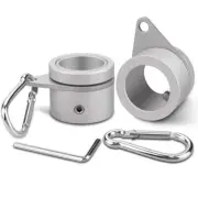 2 Pack Aluminum Alloy Flag Pole Rotating Rings 30 Degree Tangle Free Clips