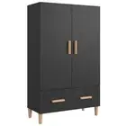Highboard Black 70X31x115 Cm Engineered Wood Wood Sideboards & Buffets