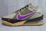 Nike x Atmos Lebron 18 Low "Viotech" Basketball Shoes Khaki Mens 9.5 CW3153-200