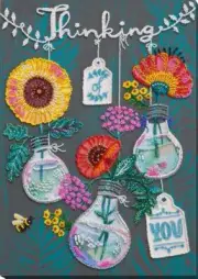 Bead embroidery kit I'm thinking of you needlework kit canvas beadwork pattern