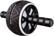 Ab Roller Exercise Wheel Abdominal Wheel Roller Ab Exercise Abdomen Core Waist Muscle Training Home Gym Workout Fitness Training Equipment Ab Wheel Roller (Size : BLKWHITE)