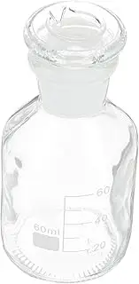 GANAZONO 1Pc Laboratory Bottle Wide Mouth Glass Sample Container with Solid Base Borosilicate Material for Chemical and Food Industry Applications