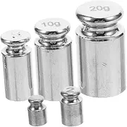 CHILDWEET 5pcs Stainless Steel Calibration Weights (1g 2g 5g 10g 20g) Precision Gram Weights for Digital Scales Jewelry Scale