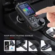 1.8 Inch Wireless Car Bluetooth FM Transmitter Aux Supports QC3.0 Charging Pad
