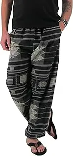 [Love Quality] Baggy Pants Men's Printed 100% Cotton Harem Pants One Size Hippie Boho