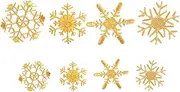 Beatifufu 8pcs Golden Snowflake Embroidery Cloth Patches for DIY Apparel Decoration Chic Christmas Embroidery Stickers Unique Snowflake Appliques for Festive Clothing