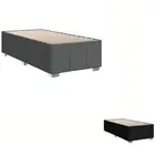 Bed Frame Mattress Base Bedstead Bedroom Furniture 90x190 cm Fabric vidaXL