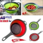 Portable Collapsible With Handle Drain Filter Foldable Colander Washing Basket