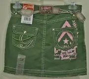 G-UNIT GIRL'S OLIVE COLOR SKORT SKIRT WITH SHORTS WITH BELT SIZE 14 NEW WITH TAG