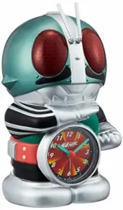 Rhythm alarm clock masked Kamen Rider voice alarm green 4SE502RH05 F/S w/Track#
