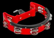Mano Percussion TMP34R 9 x 5.5 Inch Drum Set Tambourine - Red
