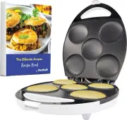 Electric Arepa Maker & Mini Pancake Maker by W/FREE Arepa Recipes Ebook Quick