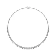 Mirage Tennis Necklace with 1.00ct of Laboratory Grown Diamonds in Sterling Silver and Platinum