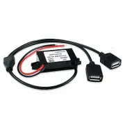12V (8-23V) to 5V 3A Female USB DC Car Power Converter Voltage Regulator DC Module Car Motorcycle Ch black