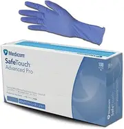 Medicom Nitrile Powder-Free Disposable Examination Gloves 7g, Heavy Duty, Long-Cuff, No Powder, Non-Sterile for Medical Use - (Violet, 100 Pcs)