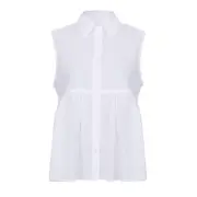 McQ Alexander McQueen L133610 White Sleeveless Button Shirt Size 6 US / 42