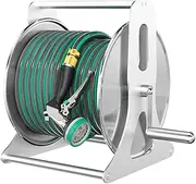 Hose Reel Cart Wall Mount Hose Cart with Water Gun, Wall-Mounted Pipe Storage Rack, Household Small Portable Hosemobile