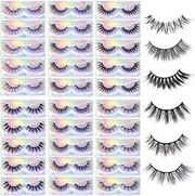 Eyelashes, Natural False Eyelashes Faux Mink Lashes Manga Lashes Cat Eye Lashes Fluffy Wispy Fake Lashes Eye Lashes