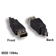 IEEE-1394a 4 Pin Male to 6 Pin Female Firewire Connector for PC MAC iLINK SUN DV