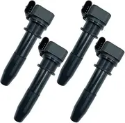 N51WSTAR Vertical Connector Ignition Coil Packs Set Of 4 Compatible With Buick Lucerne Cadillac DeVille SRX Seville XLR STS DTS Pontiac Bonneville 4.6 V8 Replacement For 89017778 02190938 50152