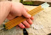 8 SECTION TRAVEL FLY ROD BLANK - 6'6" 2/3WT 8PC TAN S2 FIBERGLASS - FULL FLEX